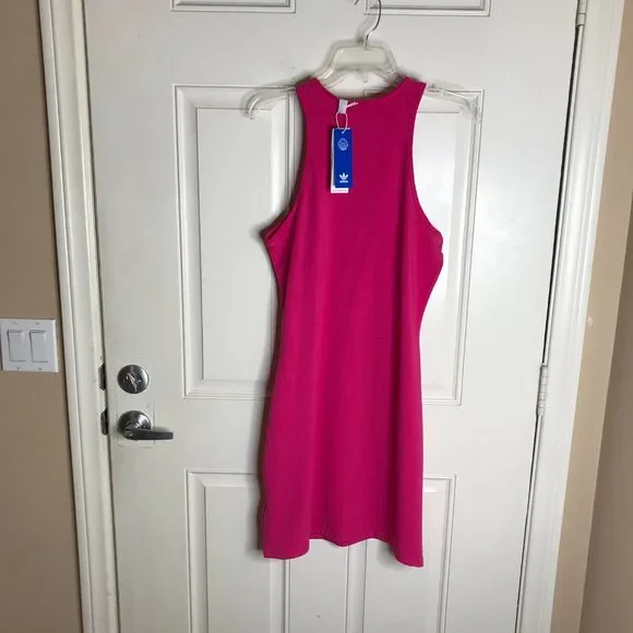 NWT Adidas Women's Adicolor Essentials Racerback Tank Dress ~ Size L - Picture 3 of 4
